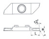 Abstechplatte mit Spanroller und Radius BP 853 RXb 2,5-r 0,1 BI40U